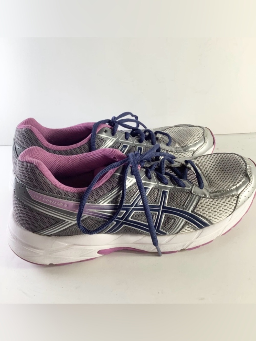 Asics Womens Gel-Contend 4 Shoes F820916 Gray/Pink Running Sneakers- Size US 9.5